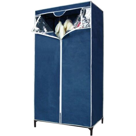 Armadio Tessuto Tnt 80x46x156h Campeggio Cambio Stagione Guardaroba Appendiabiti