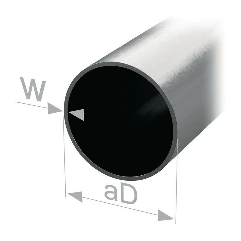 Image of Armadio tubo tondo STA tubo esterno bianco D.20mm spessore parete 0.8mm 2500mm PG