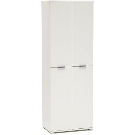 Armadio tuttopiani 4 ante in nobilitato bilaminato Linea Classic -  Bianco