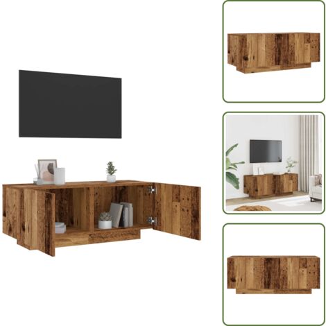 Armadio TV antico - vidaXL Mobile Porta TV Legno Vecchio 100x35x40 cm in Legno Multistrato - Armadio TV con scomparti