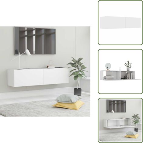 Armadio tv da parete - vidaXL Mobile Porta TV Bianco 120x30x30 cm in Legno Multistrato - Armadio tv moderno