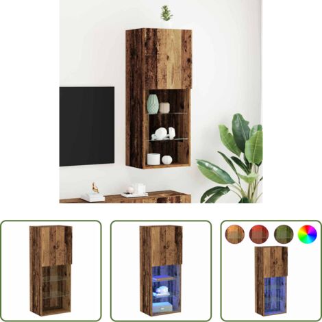 Armadio tv in legno -  Set mobile TV Legno vecchio 40,5 x 30 x 102 cm