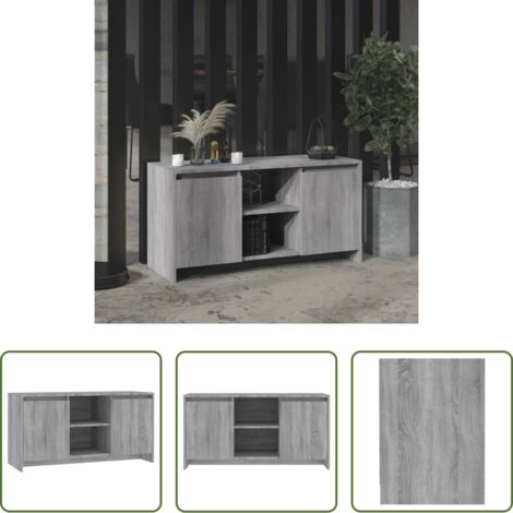 Armadio TV -  Mobile Porta TV Grigio Sonoma 102x37,5x52,5 cm in Truciolato