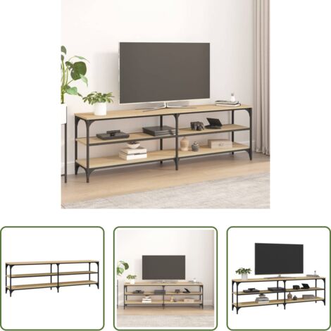 Armadio TV -  Mobile Porta TV Rovere Sonoma 160x30x50 cm in Legno Multistrato