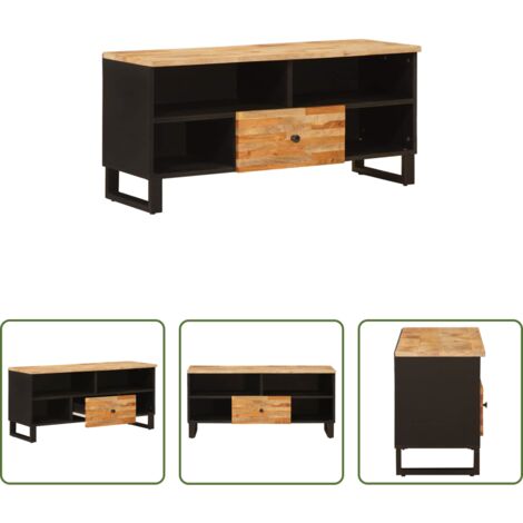 Armadio TV -  Mobile TV Marrone 100 x 33 x 46 cm Legno di mango massello