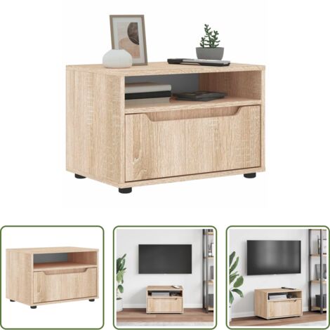 Armadio TV -  Mobile TV VISNES Rovere Sonoma 60x40x38 cm in Legno Multistrato