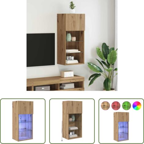 Armadio TV moderno -  Mobile TV da Parete Rovere artigianale 40,5 x 30 x 90 cm