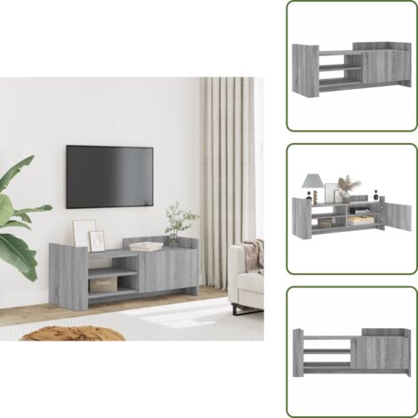 Armadio TV - vidaXL Mobile TV Grigio Sonoma 100x35x40 cm in Legno Multistrato - Mobile da salotto