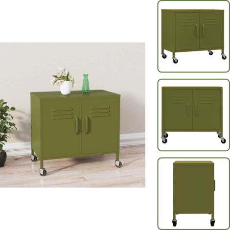 Armadio verde oliva - vidaXL Armadietto Verde Oliva 60x35x56 cm in Acciaio - Armadio per casa