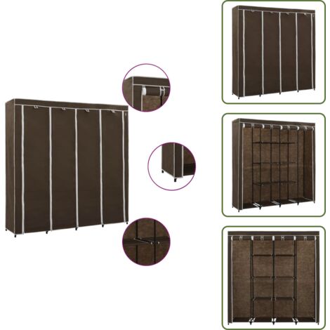 Armadio - vidaXL Guardaroba con 4 Scomparti Marrone 175x45x170 cm - Armadio con 4 scomparti
