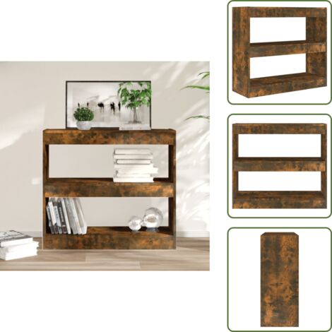 Armadio - vidaXL Libreria/Divisorio Rovere Fumo 80x30x72 cm - Scaffale