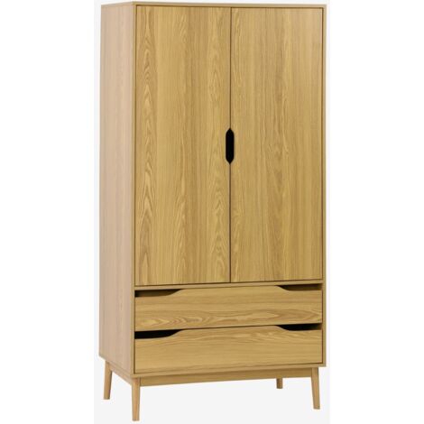 Armadio vintage in decorazione legno, 2 ante