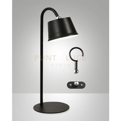 ARMANDA KIT COMPLETO ILLUMINATORE NERO  A LED 3W 3000K 320LM DIMMERABILE E ORIENTABILE RICARICABILE IP54