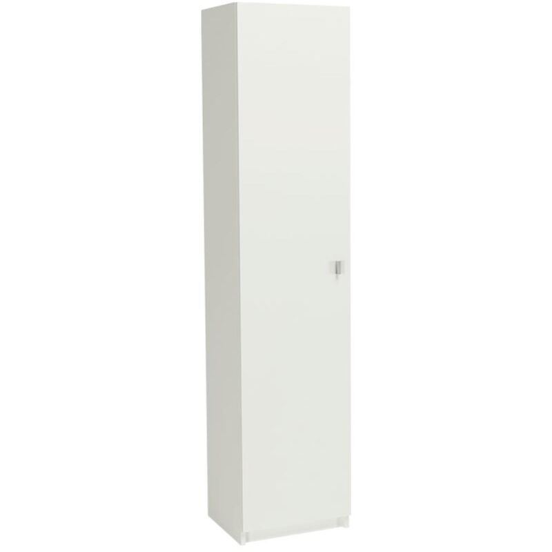 

Armario 1 puerta en acabado color blanco 40 cm(ancho) 180 cm(altura) 35.6 cm(fondo) Color BLANCO