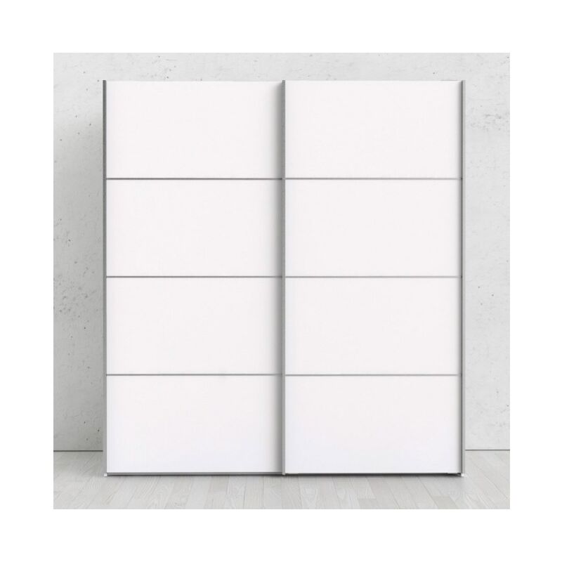 

Armario 182x200H cm Blanco mate con dos puertas correderas | Blanco