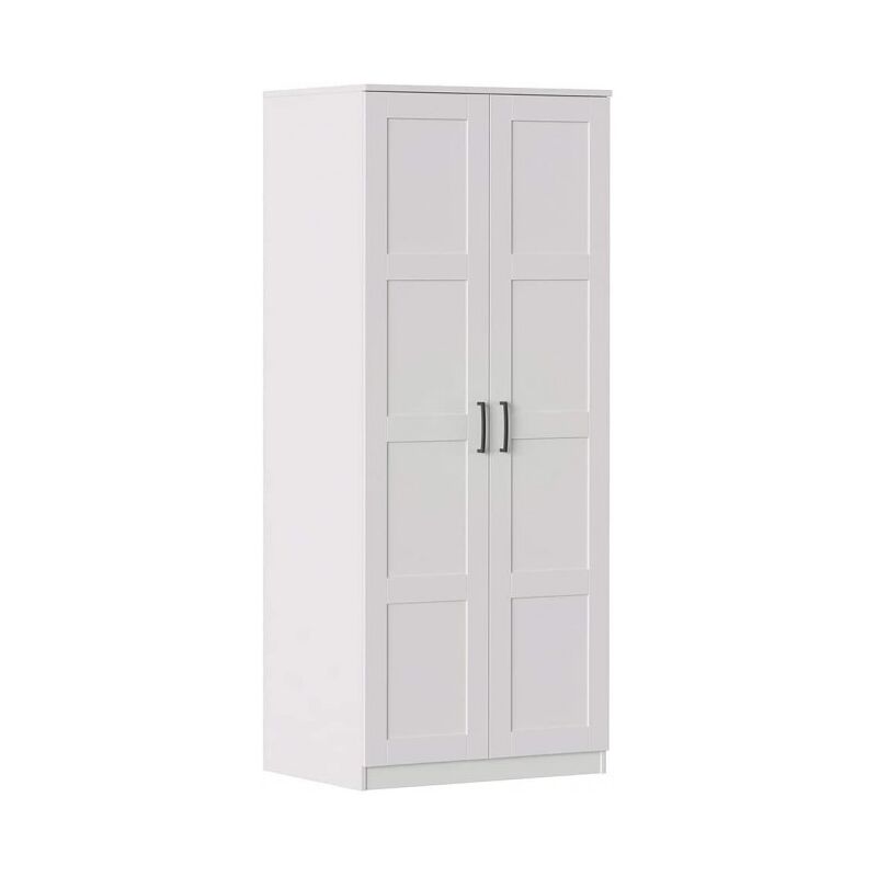 

Armario 80x190H cm blanco mate con dos puertas serie Helsinki | Blanco