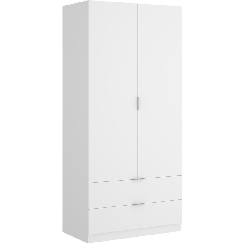 

Armario 2 Puertas 2Cj 80 -Blanco- 184x81x52 cm