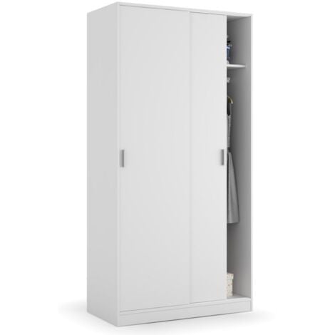 Armario 2 puertas correderas 100 blanco