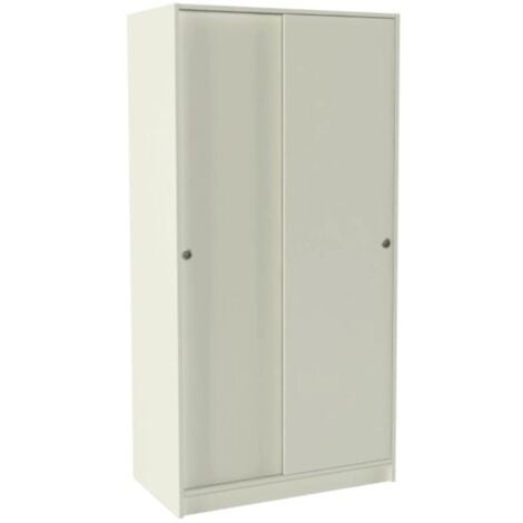 Armario 2 puertas correderas color acabado blanco 180 cm(alto)89,6 cm(ancho)50 cm(fondo)