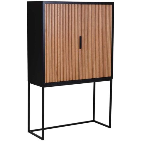 Armario 2 puertas madera y metal 100x40x160h  cm