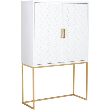 Armario 2 puertas madera y metal 100x40x160h  cm