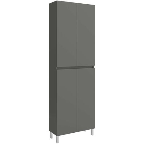 Armario 4 puertas Infinity Gris Mate 60x182x24 cm - Gris mate