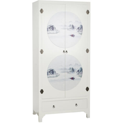 Armario Abeto Mdf 85,5X50,5X186,2 Blanco