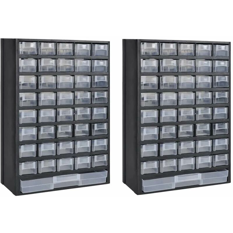 

Bh Design - Armario almacenaje herramientas 41 cajones plástico 2 unidades