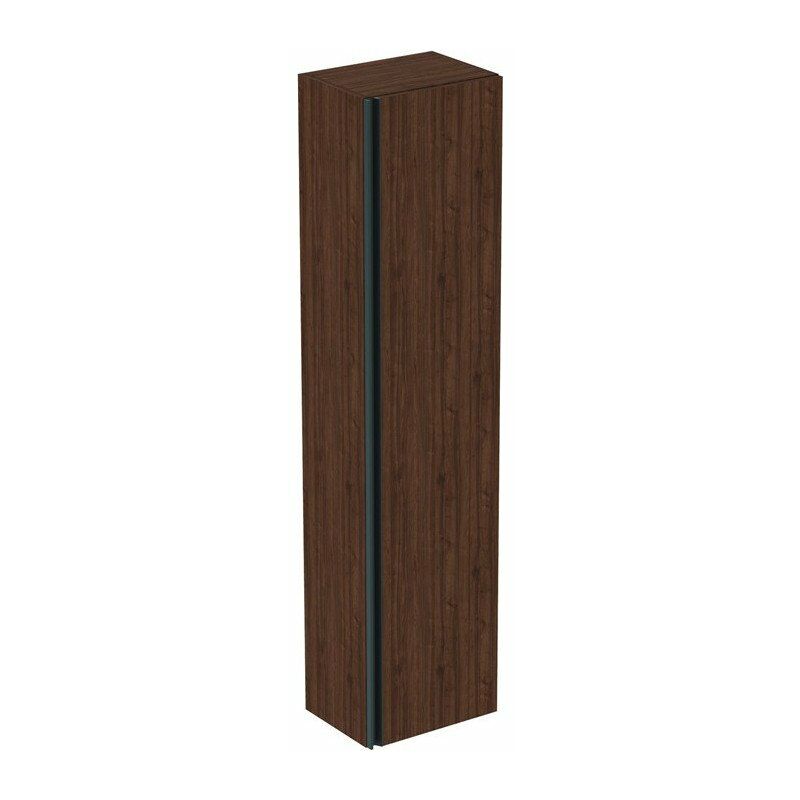 

Armario alto CONNECT E 1 puerta, 400 x 300 x 1700 mm nogal oscuro STANDARD - Ideal