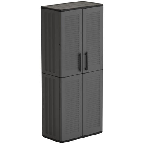 ARTPLAST Armario alto línea easy de polipropileno gris oscuro, 68 x 37 x 163 cm