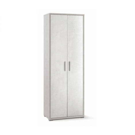 Armario alto multiusos de dos puertas Ossido Blanco 71x41x h199 cm