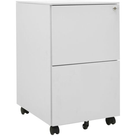 Armario archivador acero gris claro 39x45x67 cm