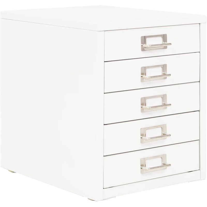 

Armario archivador con 5 cajones metal blanco 28x35x35 cm