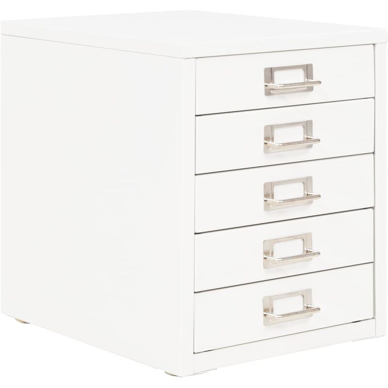 

Armario archivador con 5 cajones metal blanco 28x35x35 cm - Blanco