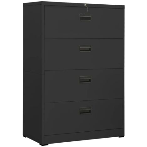 Armario archivador de acero antracita 90x46x134 cm vidaXL