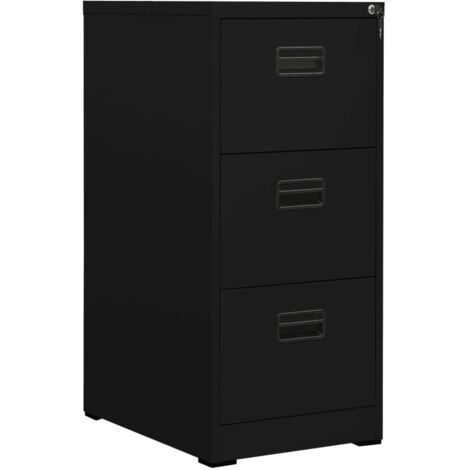 Armario archivador de acero negro 46x62x102,5 cm