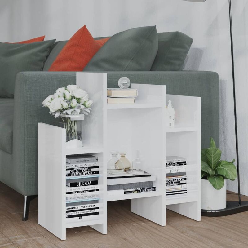 

Armario auxiliar de aglomerado blanco brillante 60x26x60 cm