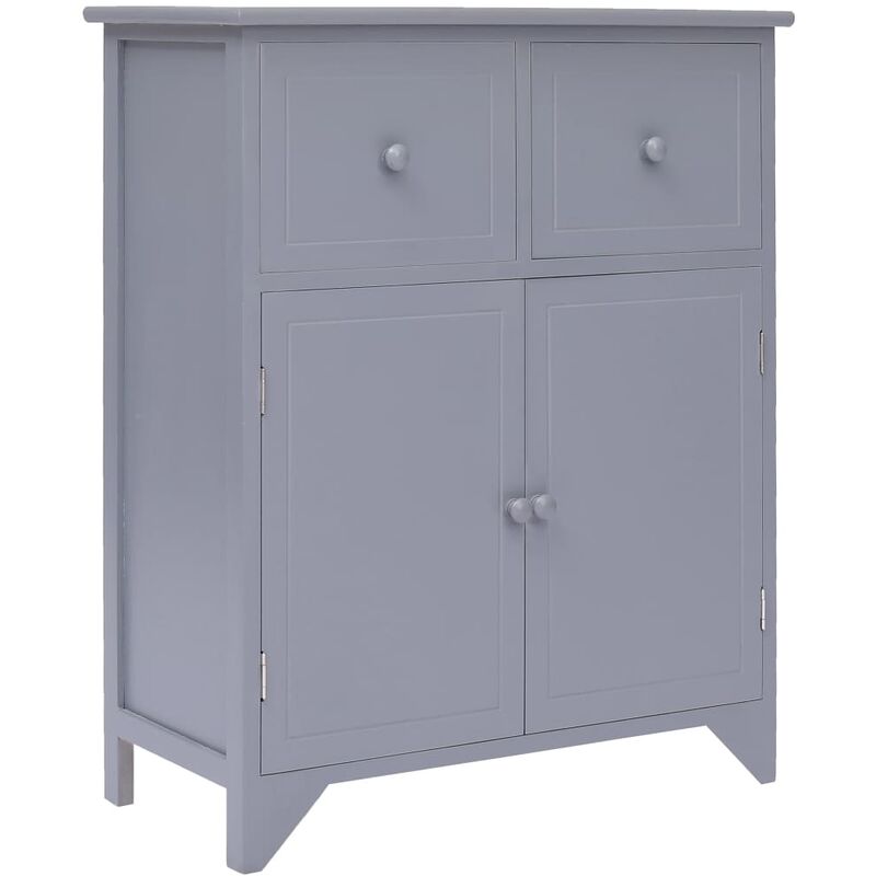 

Armario auxiliar de madera de Paulownia gris 60x30x75 cm - Gris