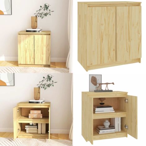 Armario auxiliar de madera maciza de pino 60x36x65 cm - Armario de pino - Armario auxiliar