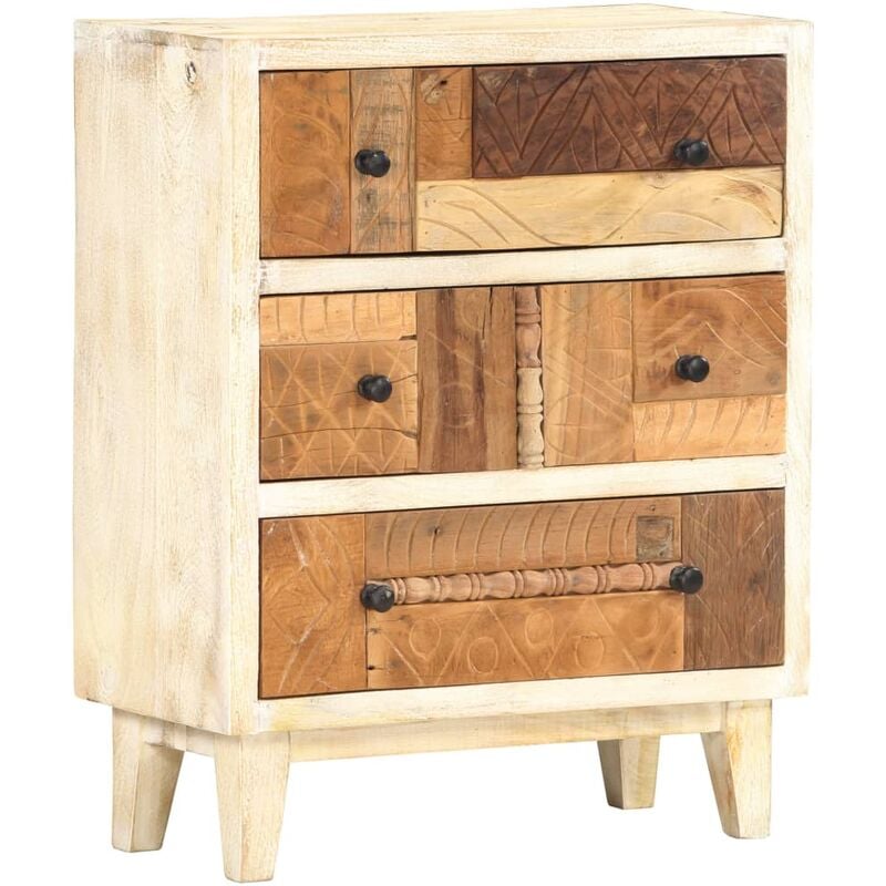 

Armario auxiliar de madera maciza reciclada 60x30x75 cm - Marrón - Vidaxl