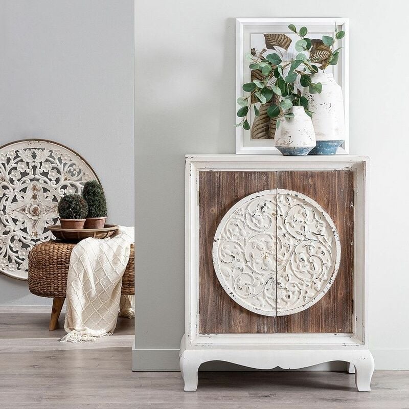 

Fanmuebles - Armario auxiliar madera blanco - natural