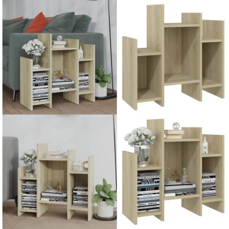 Armario auxiliar madera contrachapada roble Sonoma 60x26x60 cm - Mueble lateral - Estantes