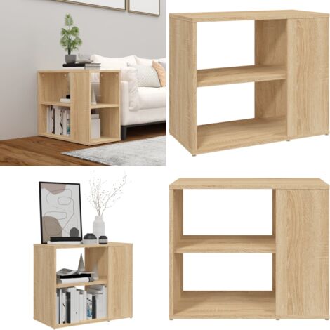 Armario auxiliar madera contrachapada roble Sonoma 60x30x50 cm - Mueble lateral - Estantes