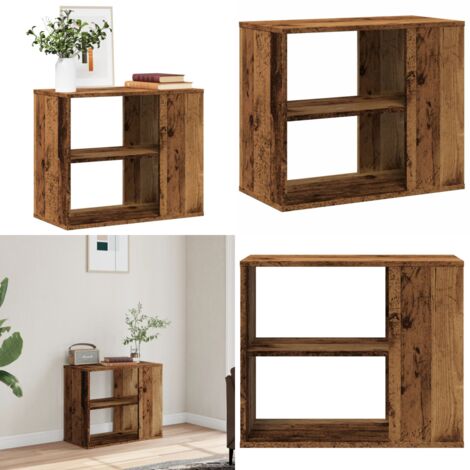 Armario auxiliar madera de ingeniería envejecida 60x30x50 cm - Mueble lateral - Madera de ingeniería