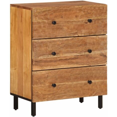 Armario auxiliar madera maciza de acacia 60x33x75 cm vidaXL