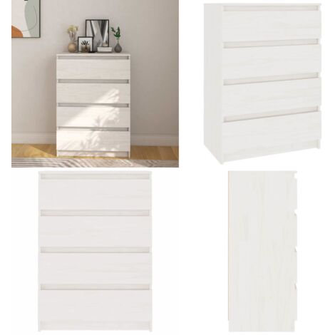 Armario auxiliar madera maciza de pino blanco 60x36x84 cm - Armario de madera - Armario de pino