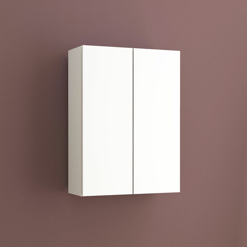 

Armario auxiliar multiusos de dos puertas. Medidas: largo 54cm, alto 74cm, fondo 21cm. Color blanco.