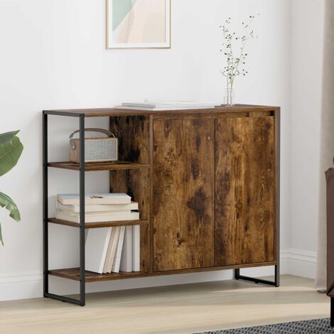 Armario auxiliar Roble Humo 96.5 x 30 x 75 cm