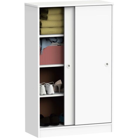 Armoire Turin 1 cambrian portes coulissantes multifonctionnelles 74x120x33 cm