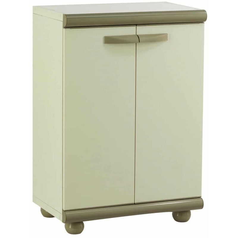 

Armario Bajo de Jardín Resina Arizona 62,5x39x92 cm Beige 2 Puertas - gardiun